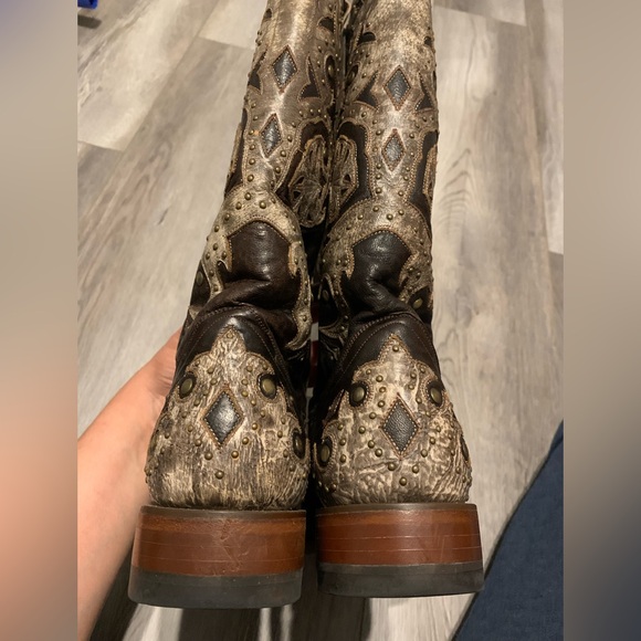 Lucchese Boots Women's Size 10 C Brown and tan Leather - Picture 12 of 14